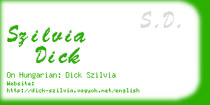 szilvia dick business card
